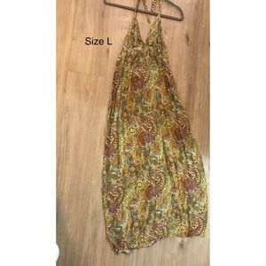 Maxi Halter Dress with Side zipper.